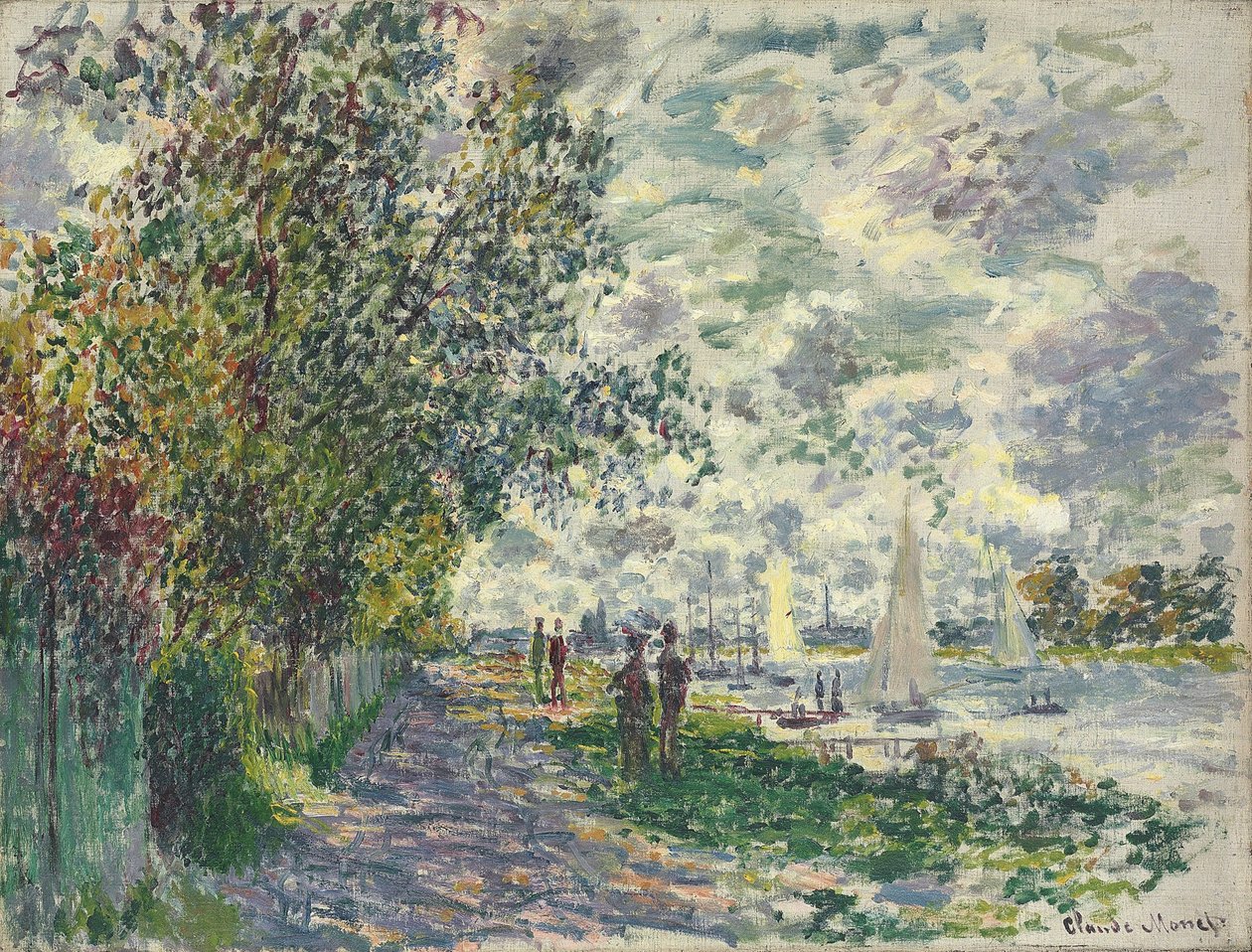 La berge du Petit-Gennevilliers door Claude Monet