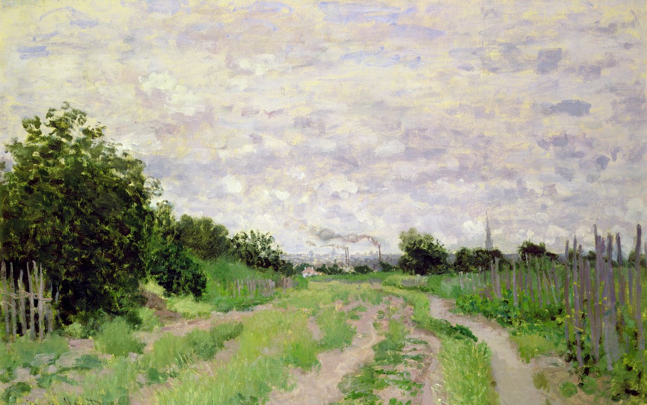 Landschap door Claude Monet