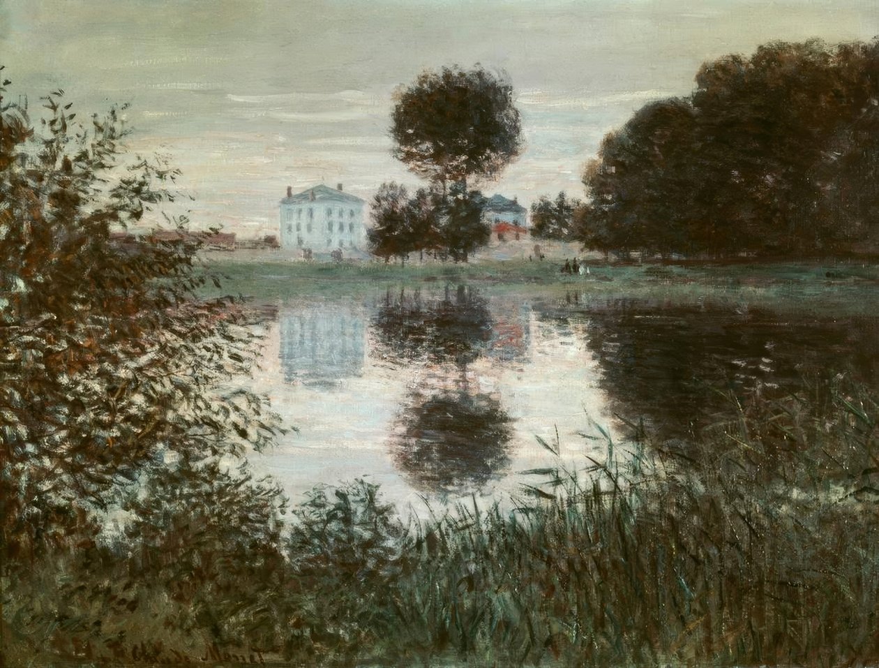 De boom in bolvorm, Argenteuil door Claude Monet