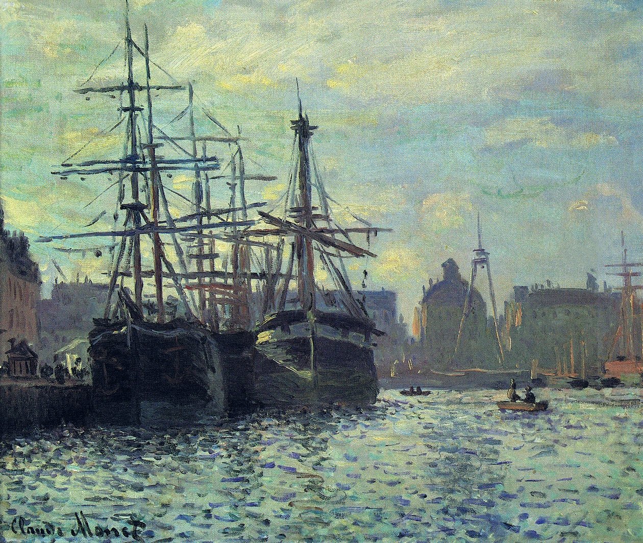 Bassin du Commerce, Le Havre door Claude Monet