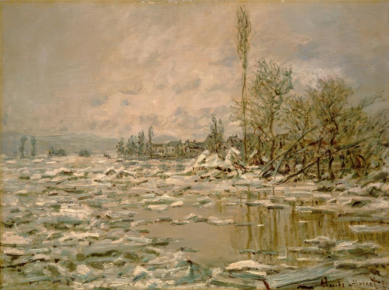 De Ontdooing, Grijs Weer door Claude Monet