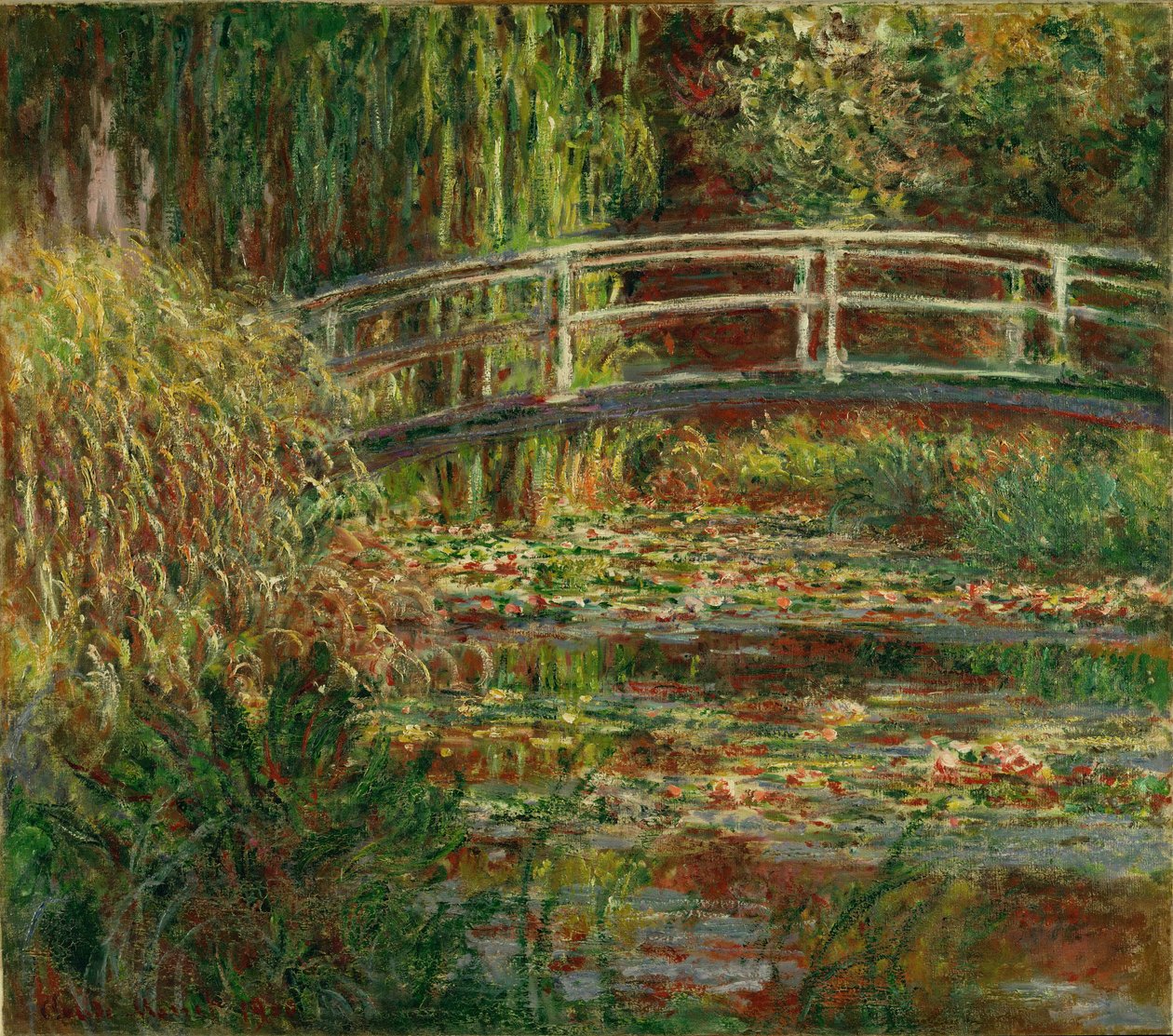 De nimfvijver ... (olieverf op doek) door Claude Monet