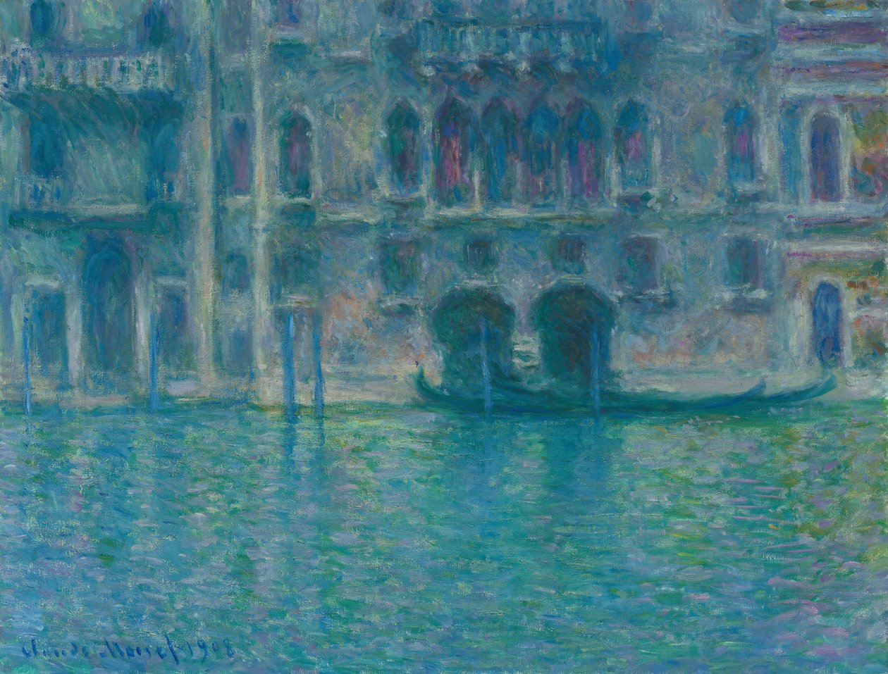 Palazzo da Mula, Venetië, 1908 door Claude Monet