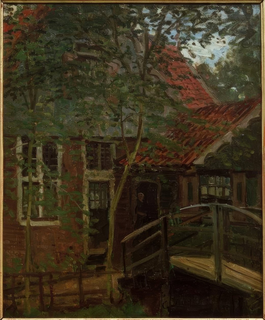 Brug in Nederland, Zaandam door Claude Monet