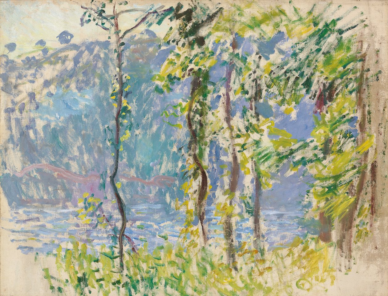 Landschap bij Villez door Claude Monet