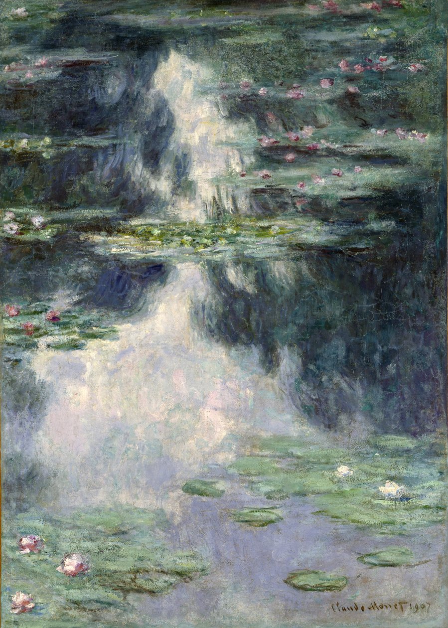 Vijver met waterlelies, 1907 door Claude Monet