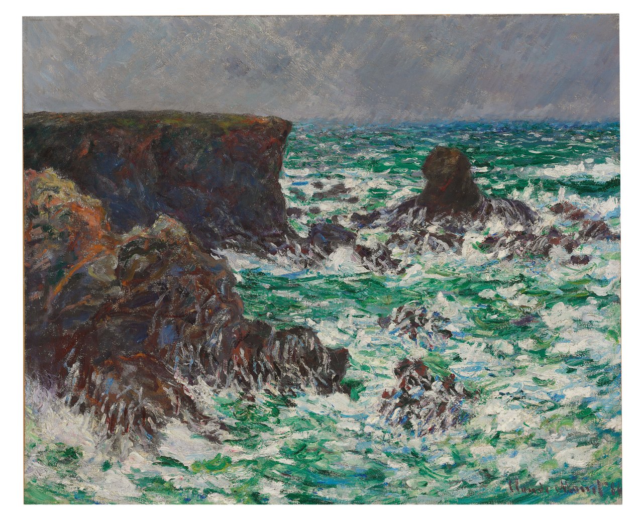 Port-Coton: De Leeuw, 1886 door Claude Monet