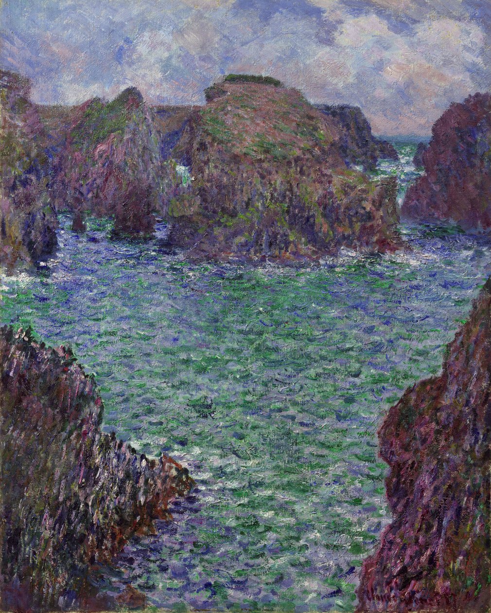 Port-Goulphar, Belle-Île, 1887 door Claude Monet