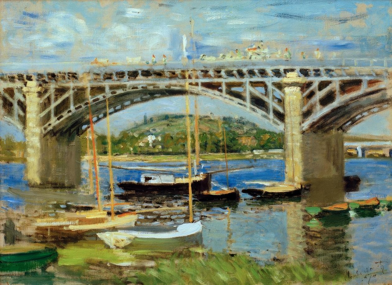 Seinebrug van Argenteuil door Claude Monet