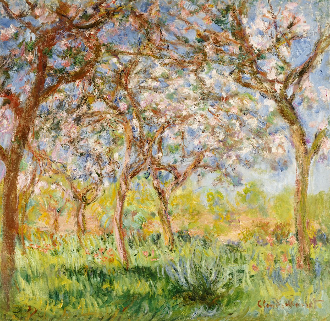 Lente in Giverny door Claude Monet