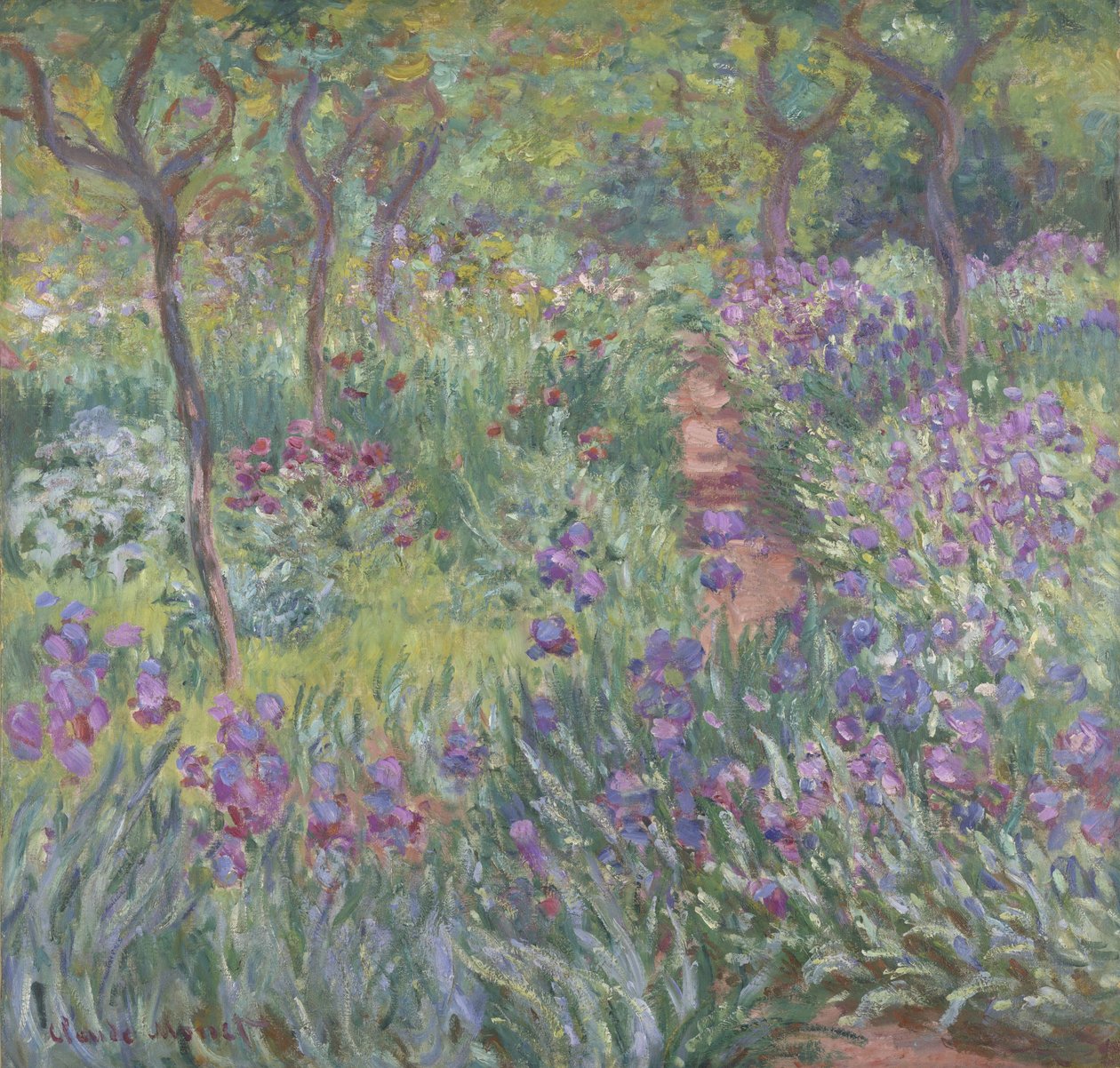 De Tuin van de Kunstenaar in Giverny door Claude Monet