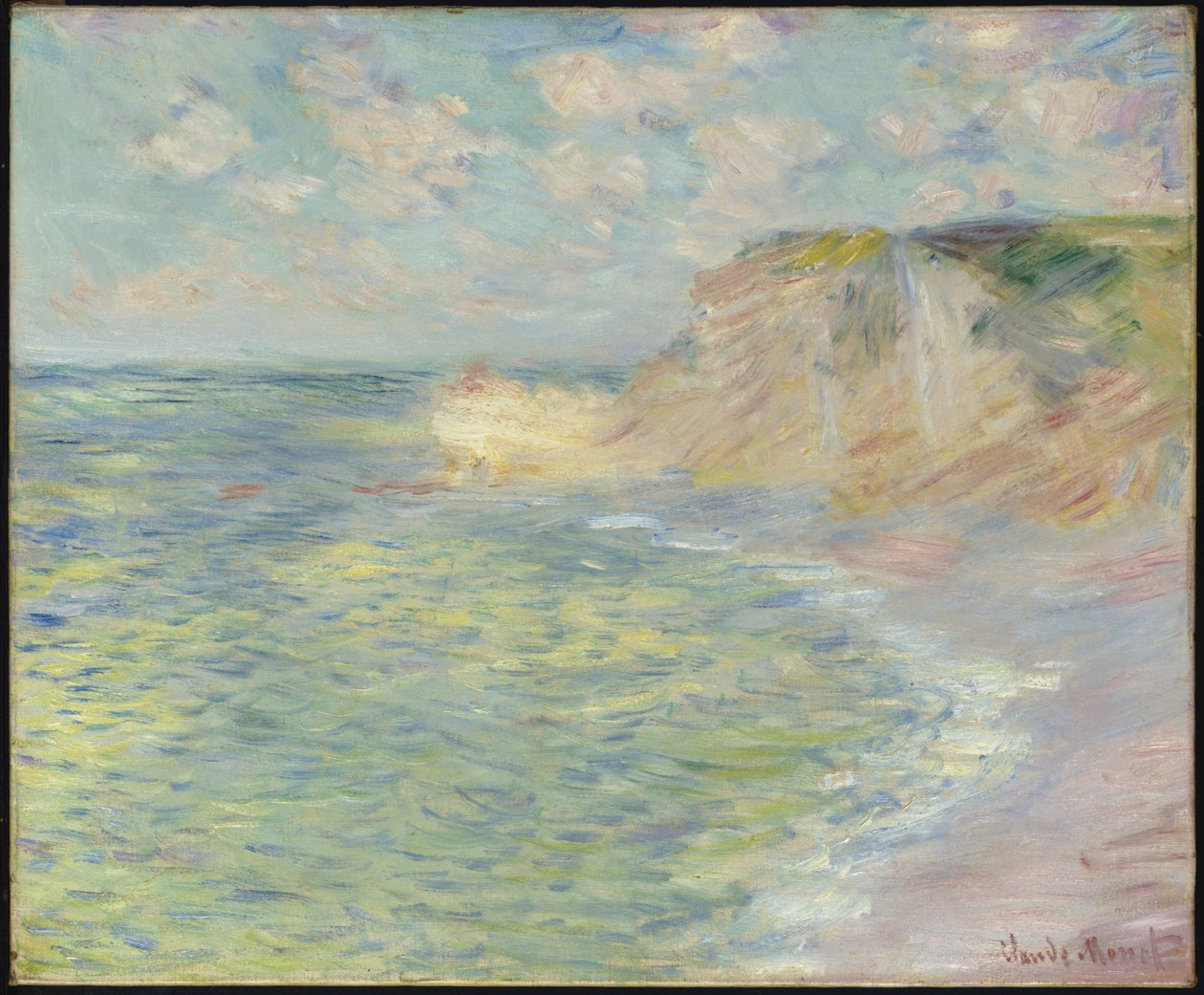 De Klif Boven, 1885 door Claude Monet