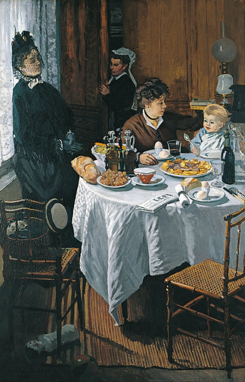 De lunch door Claude Monet