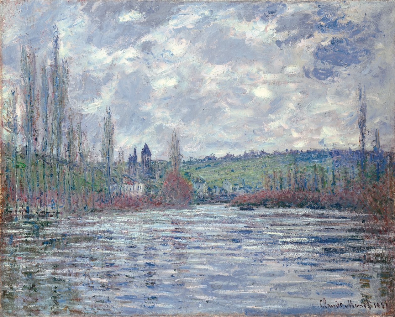 De Seine in overstroming bij Vetheuil, 1881 door Claude Monet
