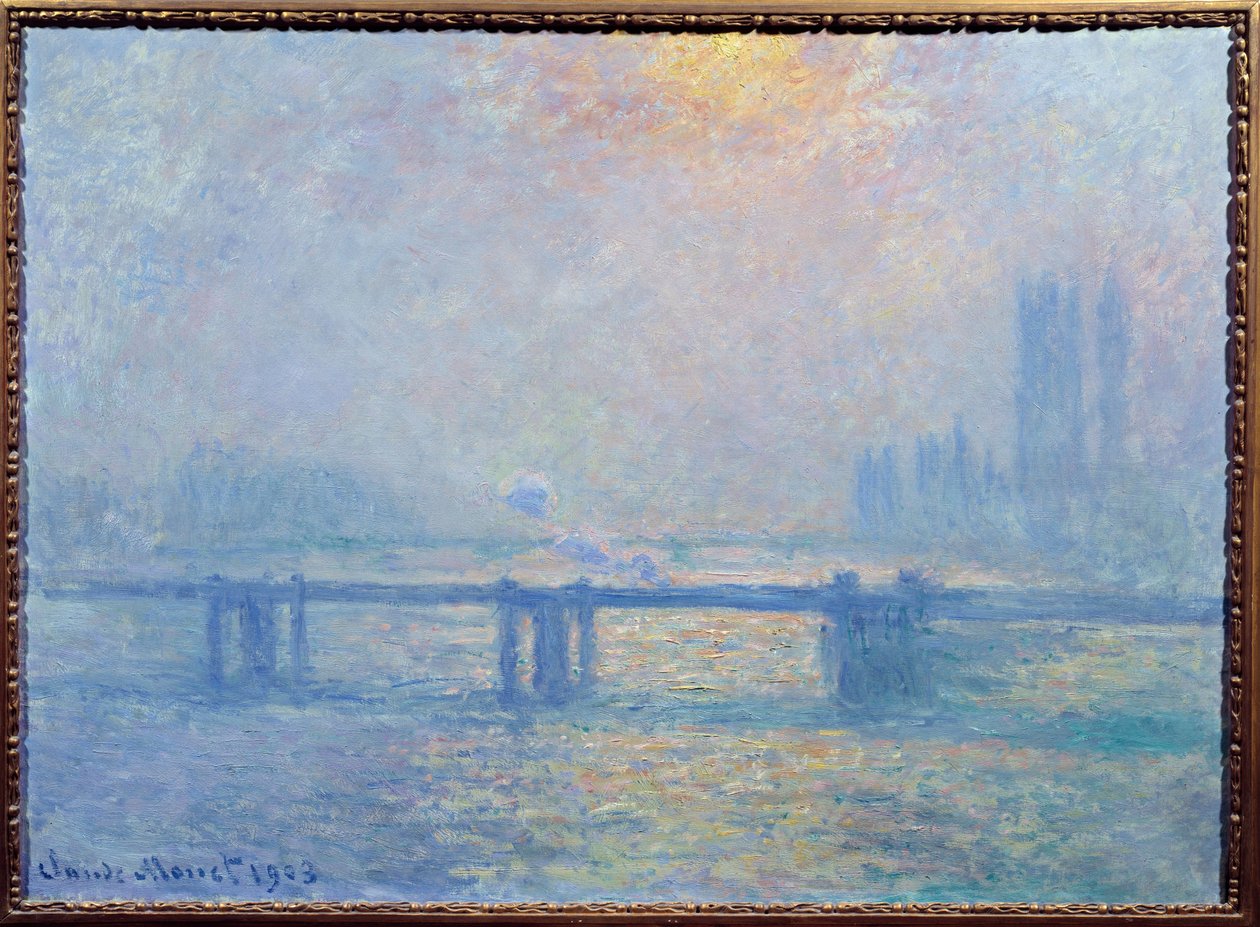 De Theems bij Charing Cross, Londen door Claude Monet