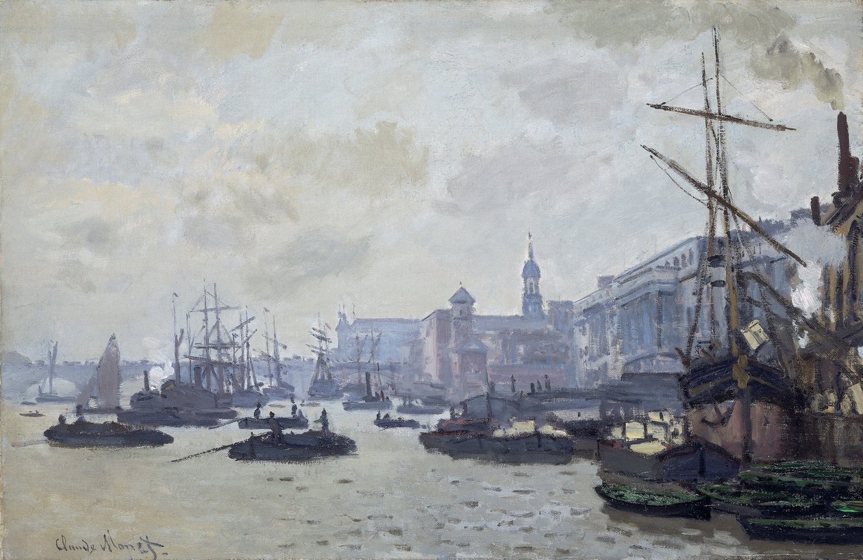 De Theems in Londen door Claude Monet