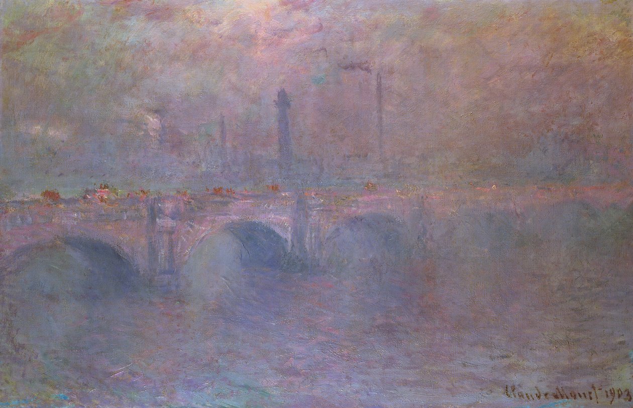 De Theems bij Waterloo Bridge, 1903 door Claude Monet