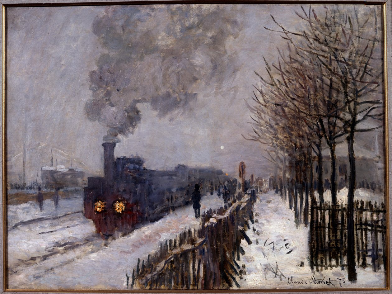 De Trein in de Sneeuw door Claude Monet