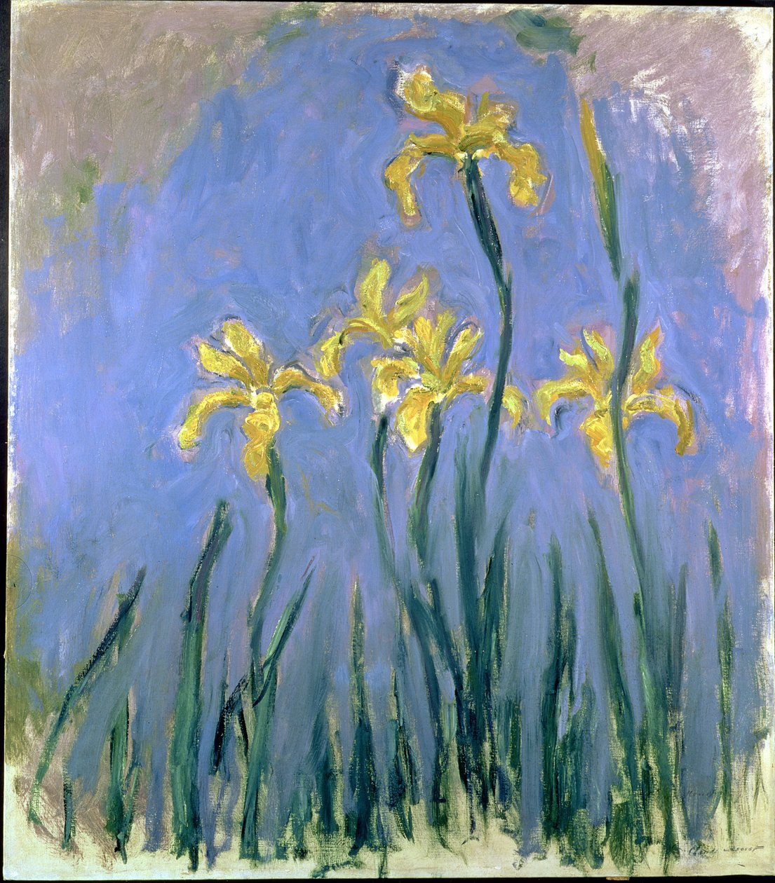 De gele irissen door Claude Monet