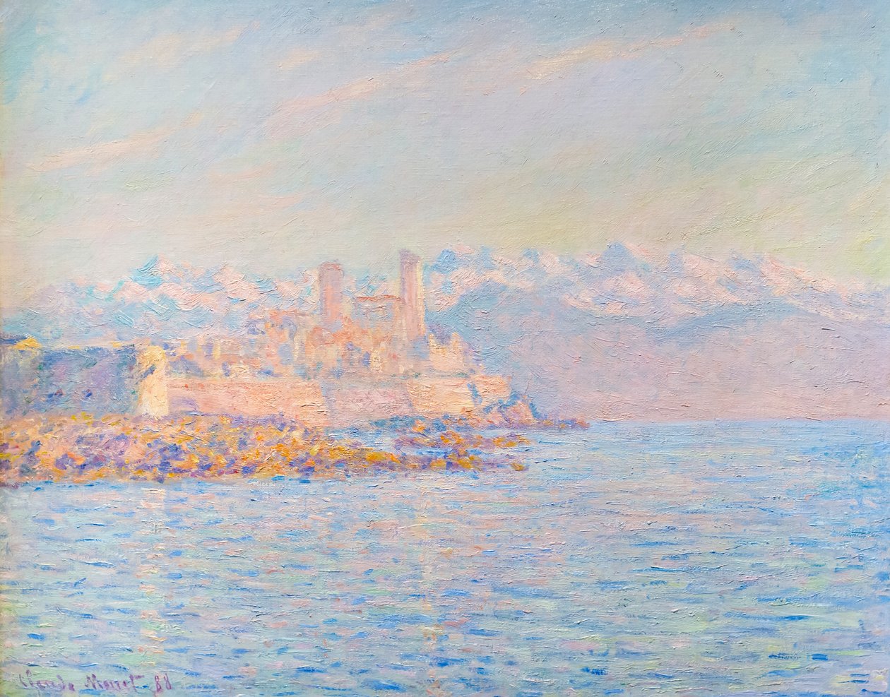 Het oude fort bij Antibes door Claude Monet