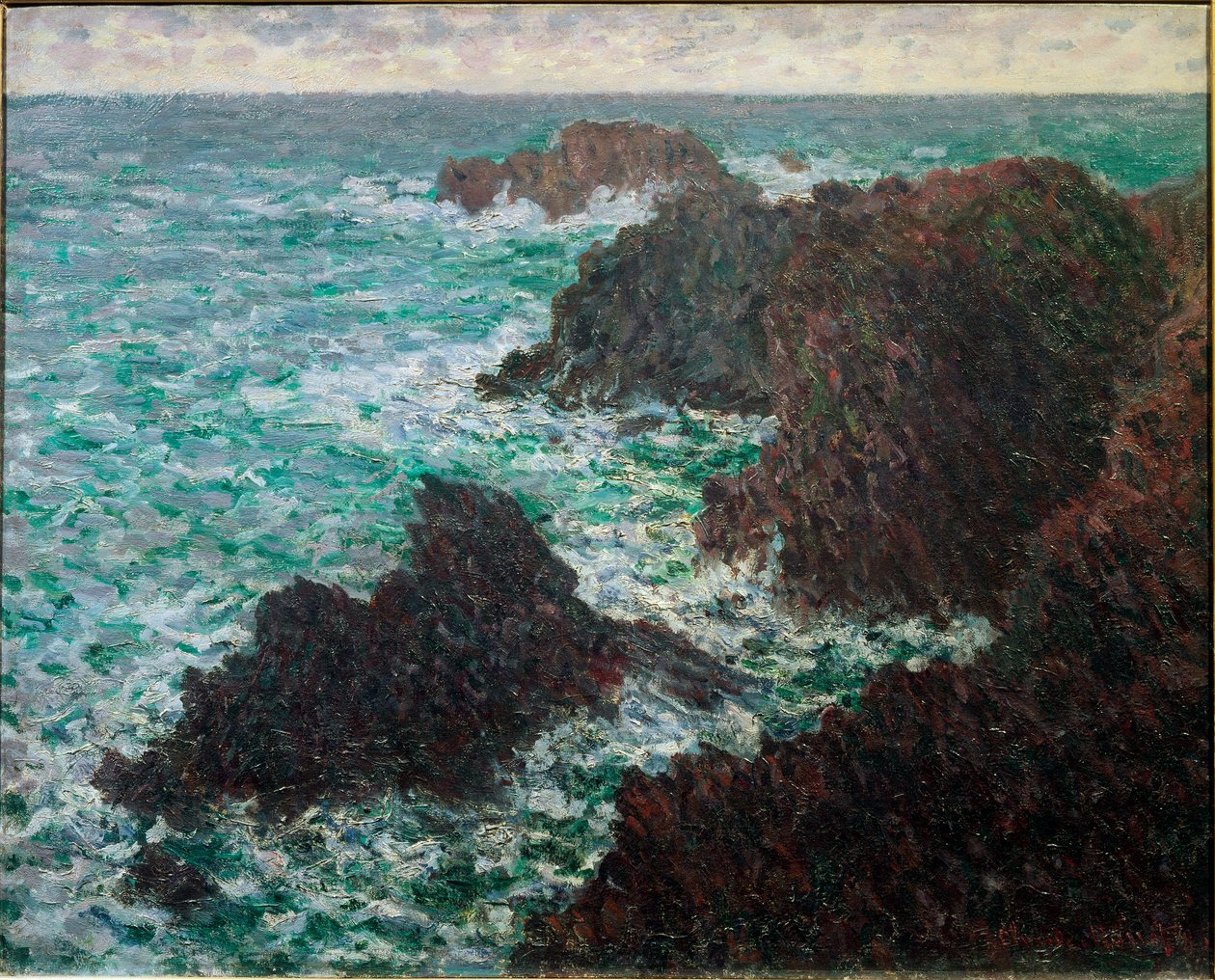 De rotsen van Belle-Ile, de wilde kust door Claude Monet