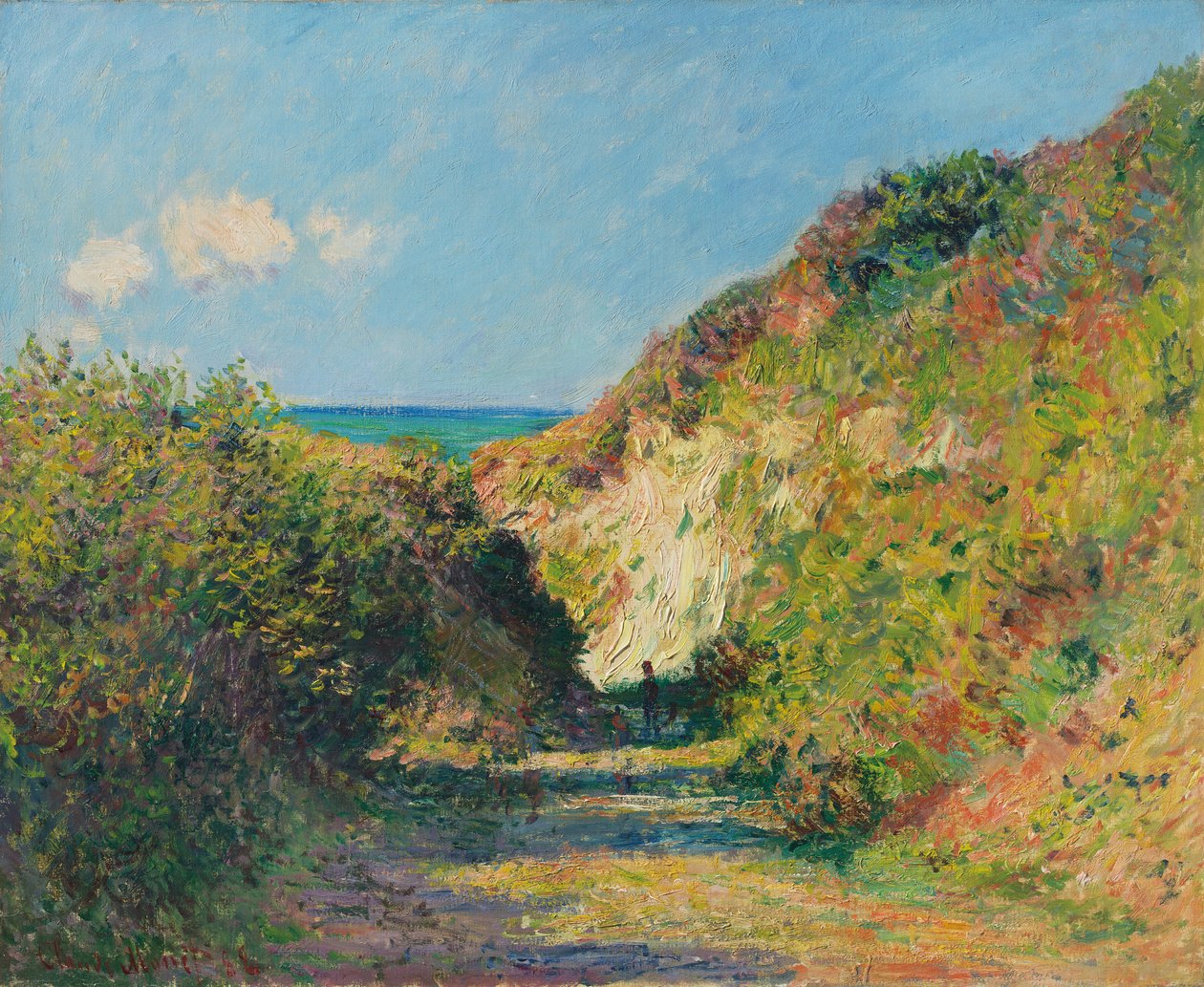 Het verzonken pad, 1882 door Claude Monet