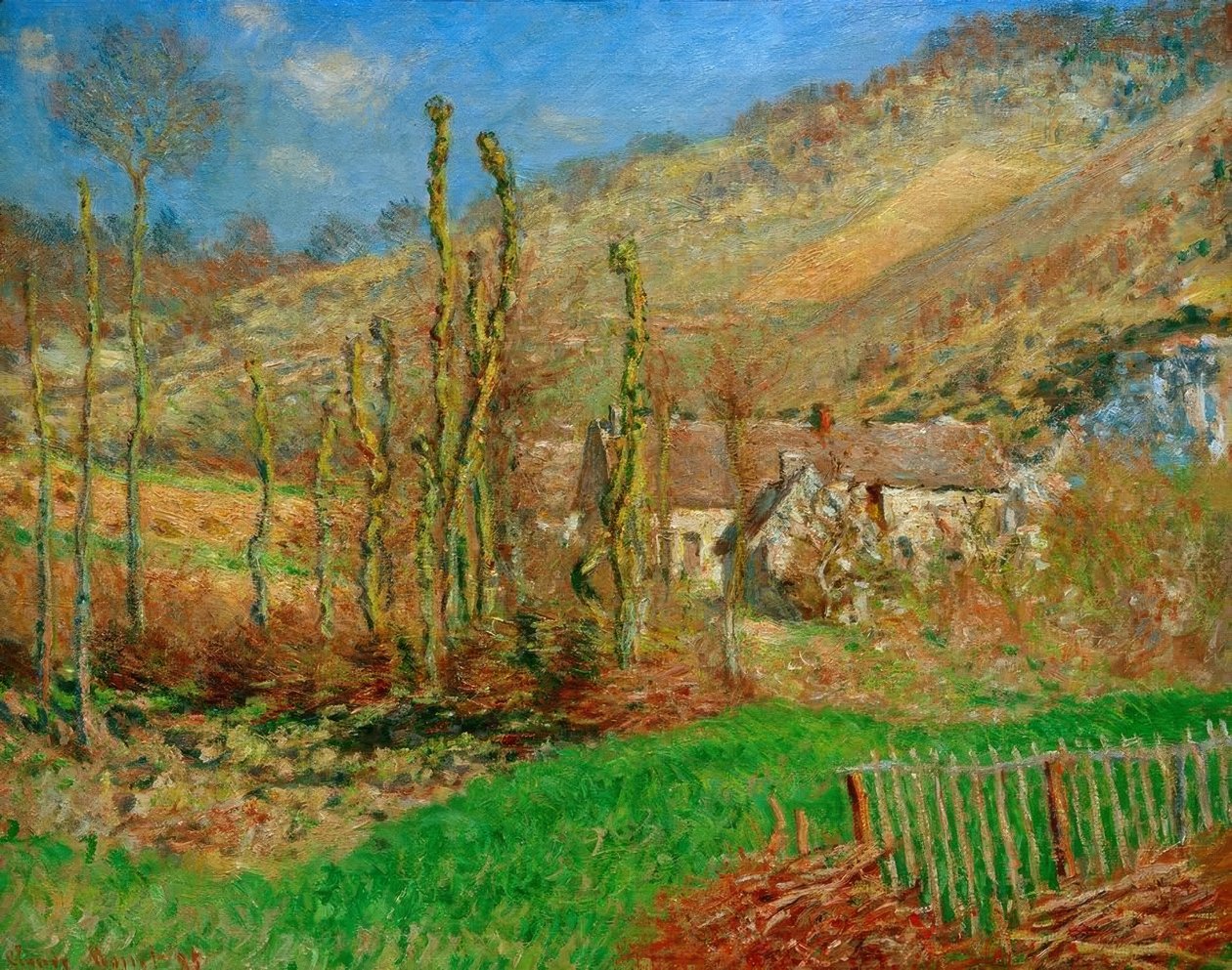 Val de Falaise in de winter door Claude Monet