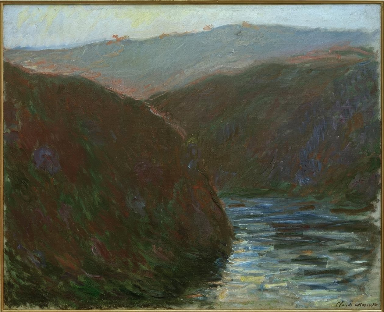 Vallei van de Creuse, avondlicht door Claude Monet