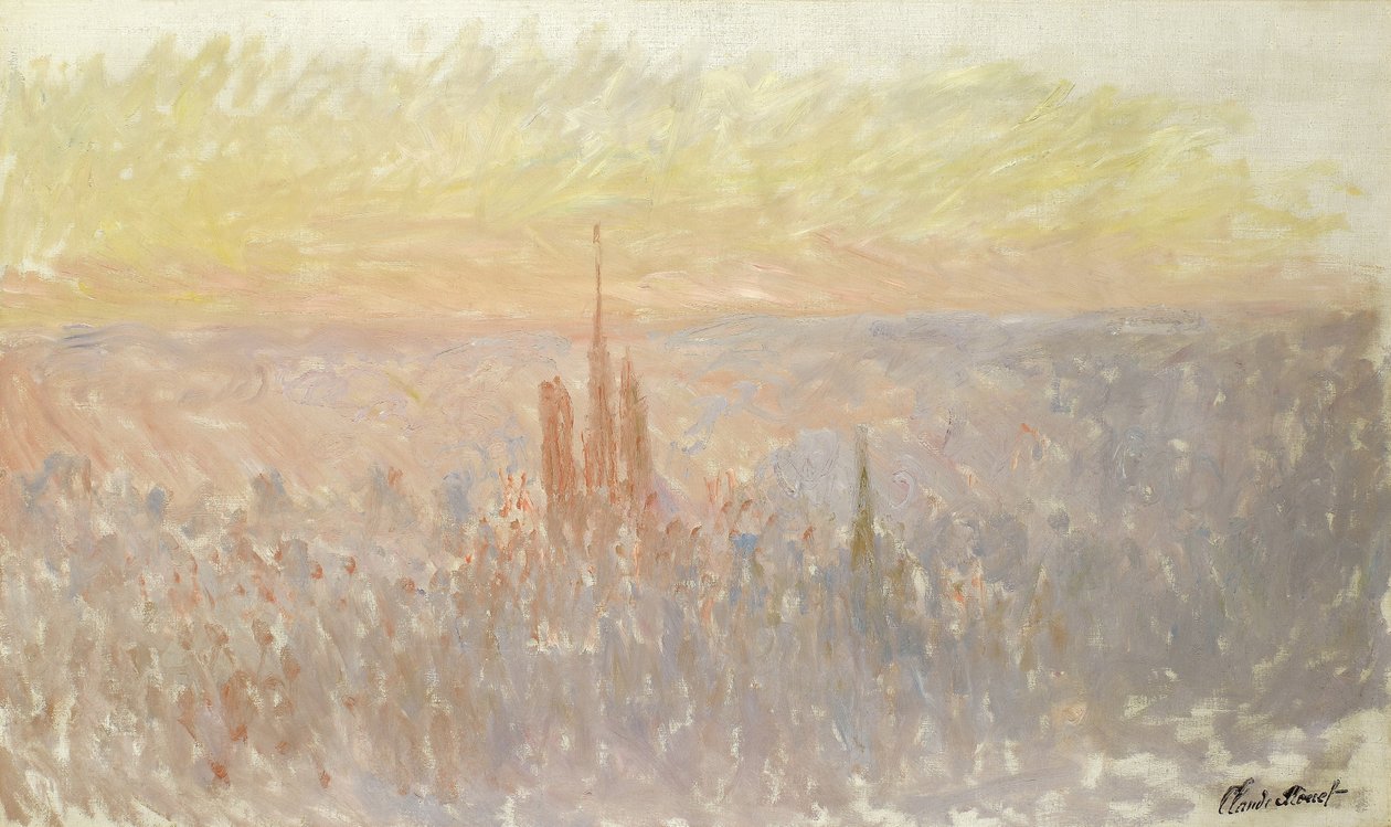 Uitzicht op Rouen, 1892 door Claude Monet