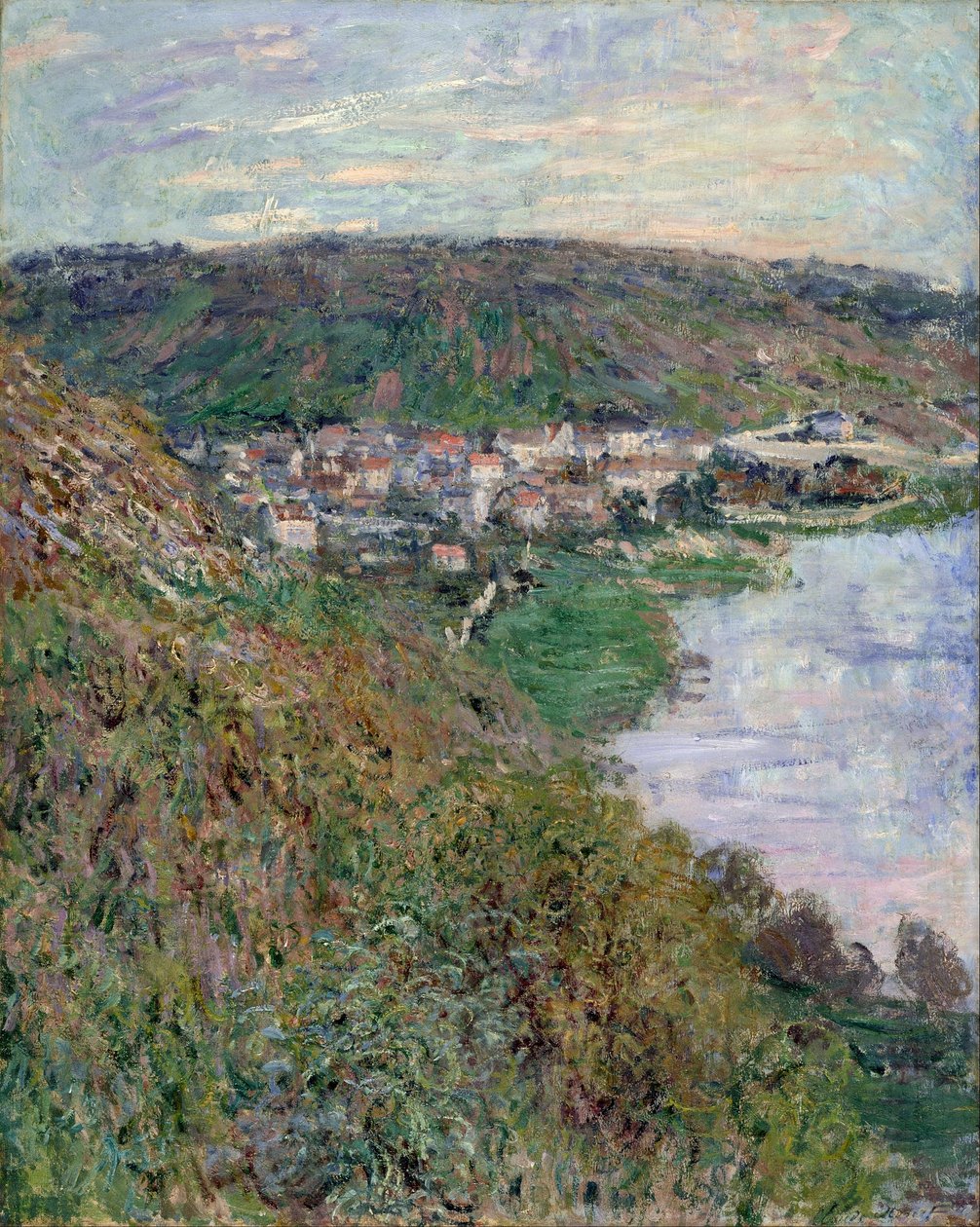 Uitzicht op Vétheuil door Claude Monet