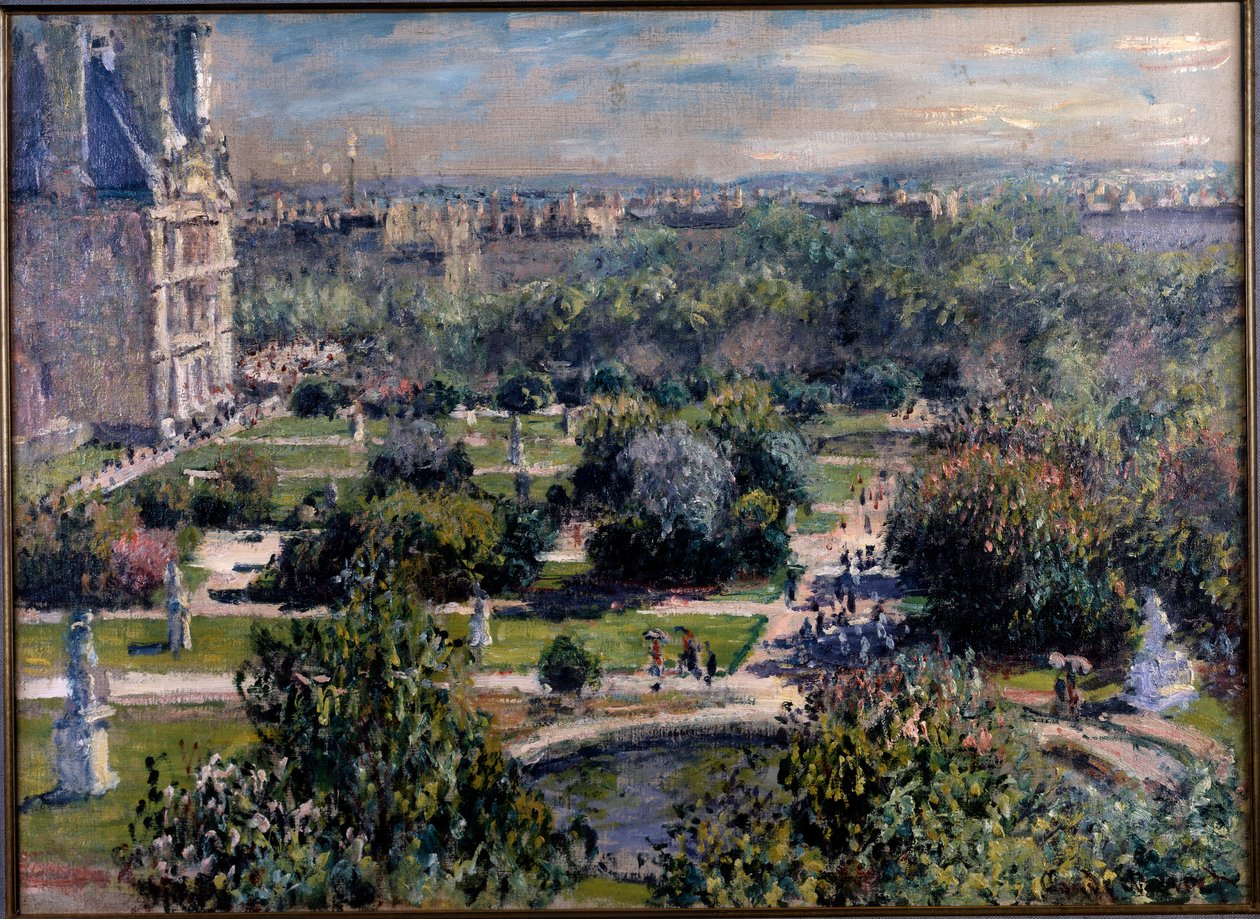 Uitzicht over de Tuinen van de Tuilerieën in Parijs door Claude Monet