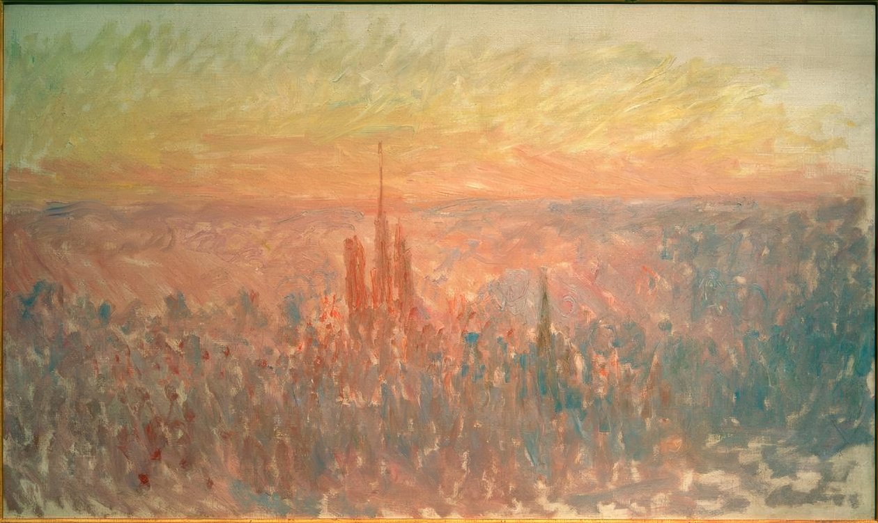 Algemeen uitzicht op Rouen door Claude Monet