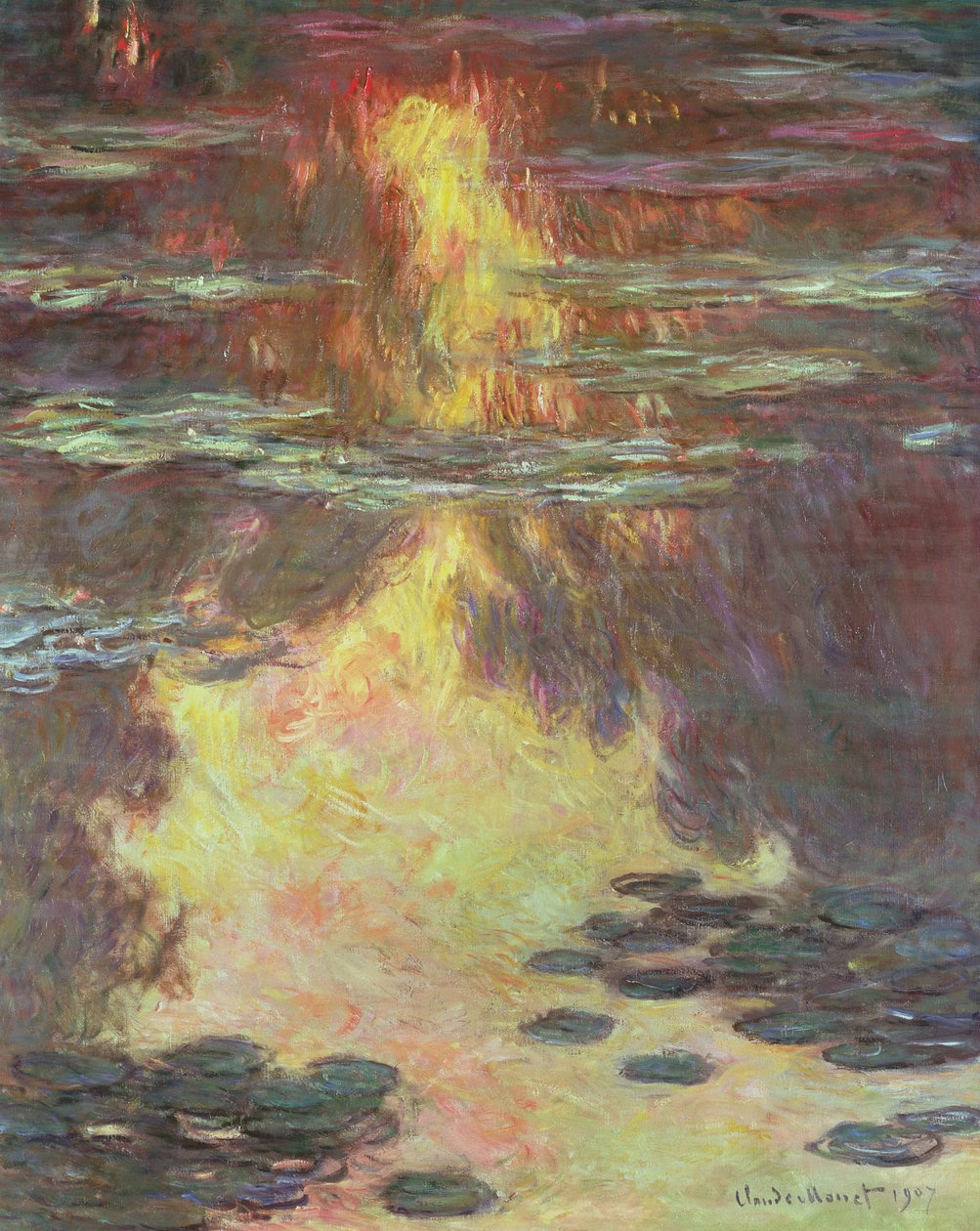 Waterlelies, 1907 door Claude Monet