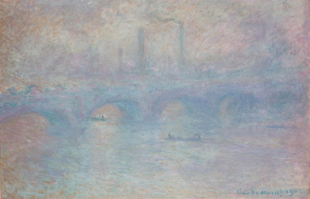 Waterloo Bridge. Mistig effect door Claude Monet