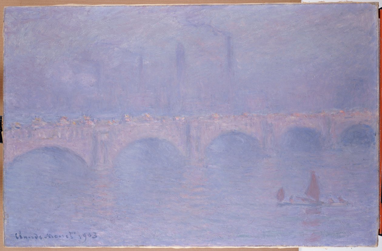 Waterloo Bridge, wazige zonneschijn door Claude Monet