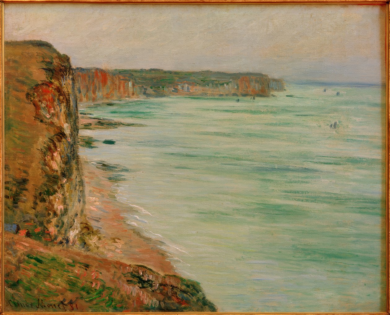 Windstilte, Fécamp door Claude Monet