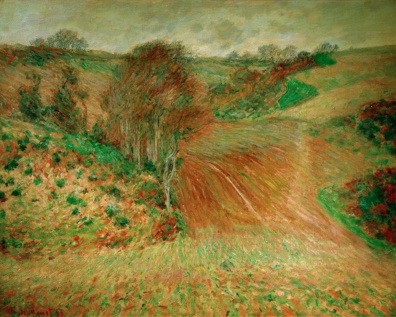 Winterlandschap bij Etretat door Claude Monet