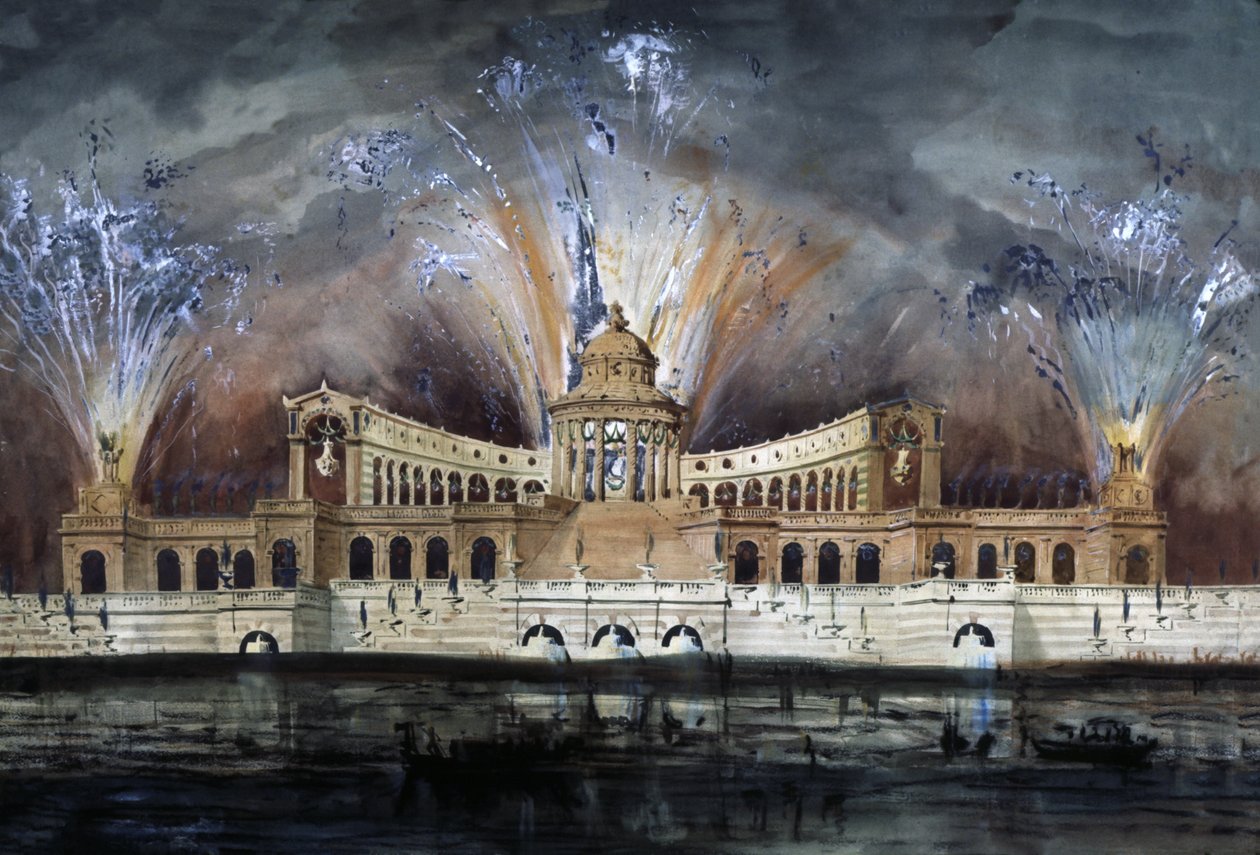 Vuurwerk, ca. 1800-1850 door Claude Ruggieri