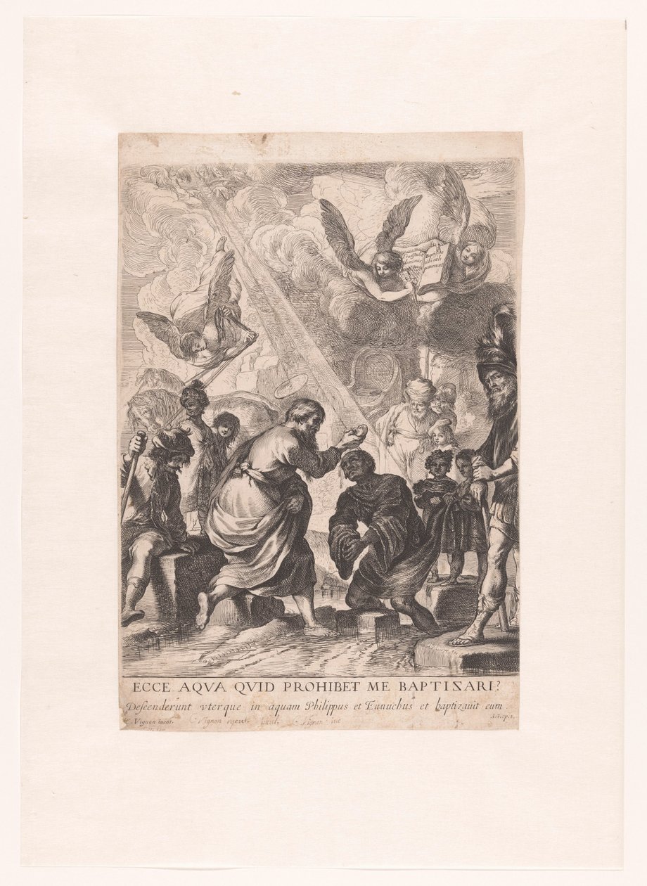 Doop van de kamerling door Claude Vignon