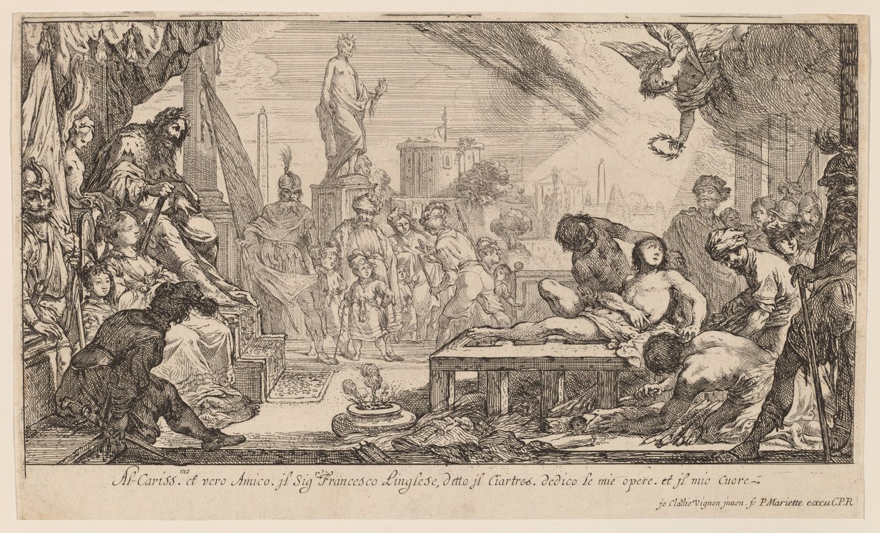 Het martelaarschap van Sint Laurentius door Claude Vignon