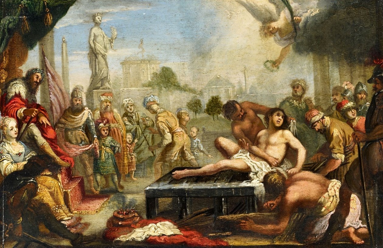 Het martelaarschap van Sint Laurentius door Claude Vignon