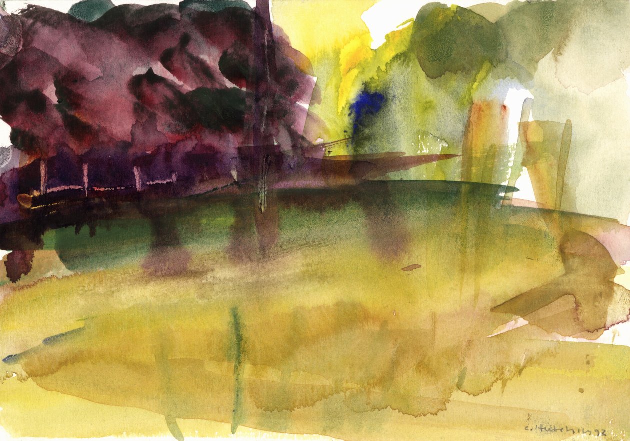 Park in Normandië, 1992 door Claudia Hutchins Puechavy