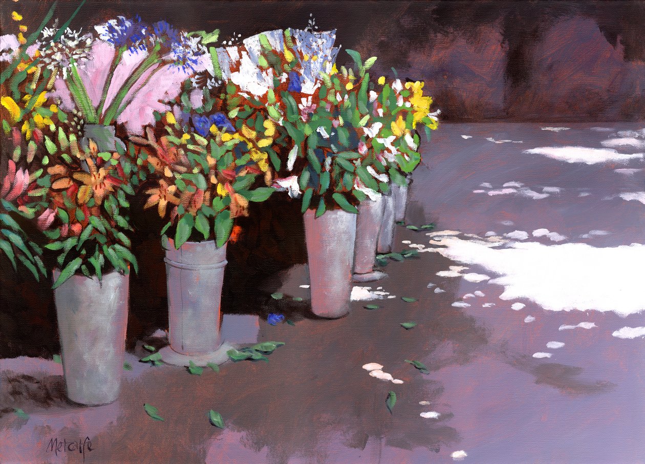 Franse bloemenmarkt door Clive Metcalfe