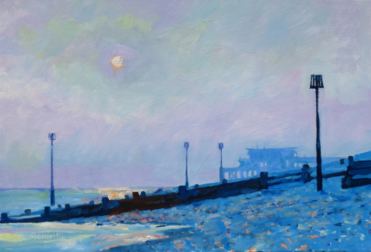 Winterzon, Deal Beach, 2017 door Clive Metcalfe