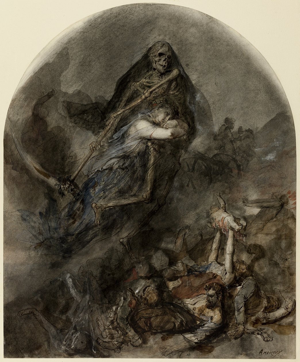 Allegorie van de Dood door Clément Auguste Andrieux