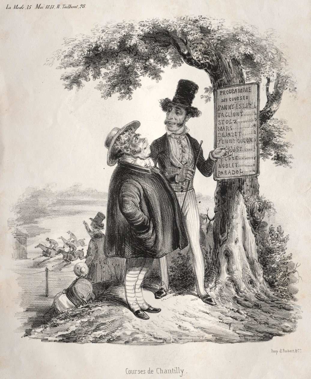 Courses de Chantilly, 1841 door Clémente Pruche