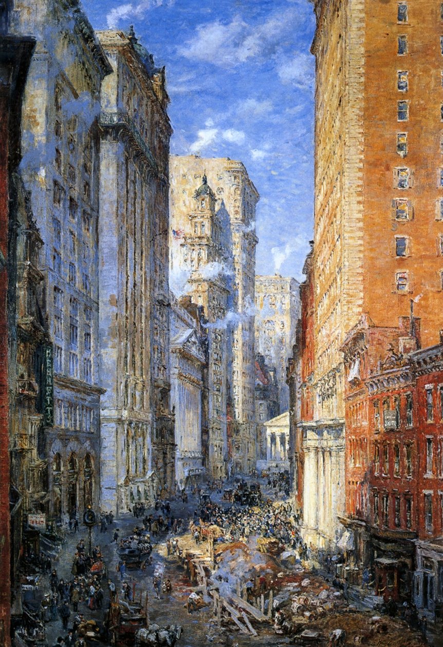 Broad Street, New York, c.1904 door Colin Campbell Cooper