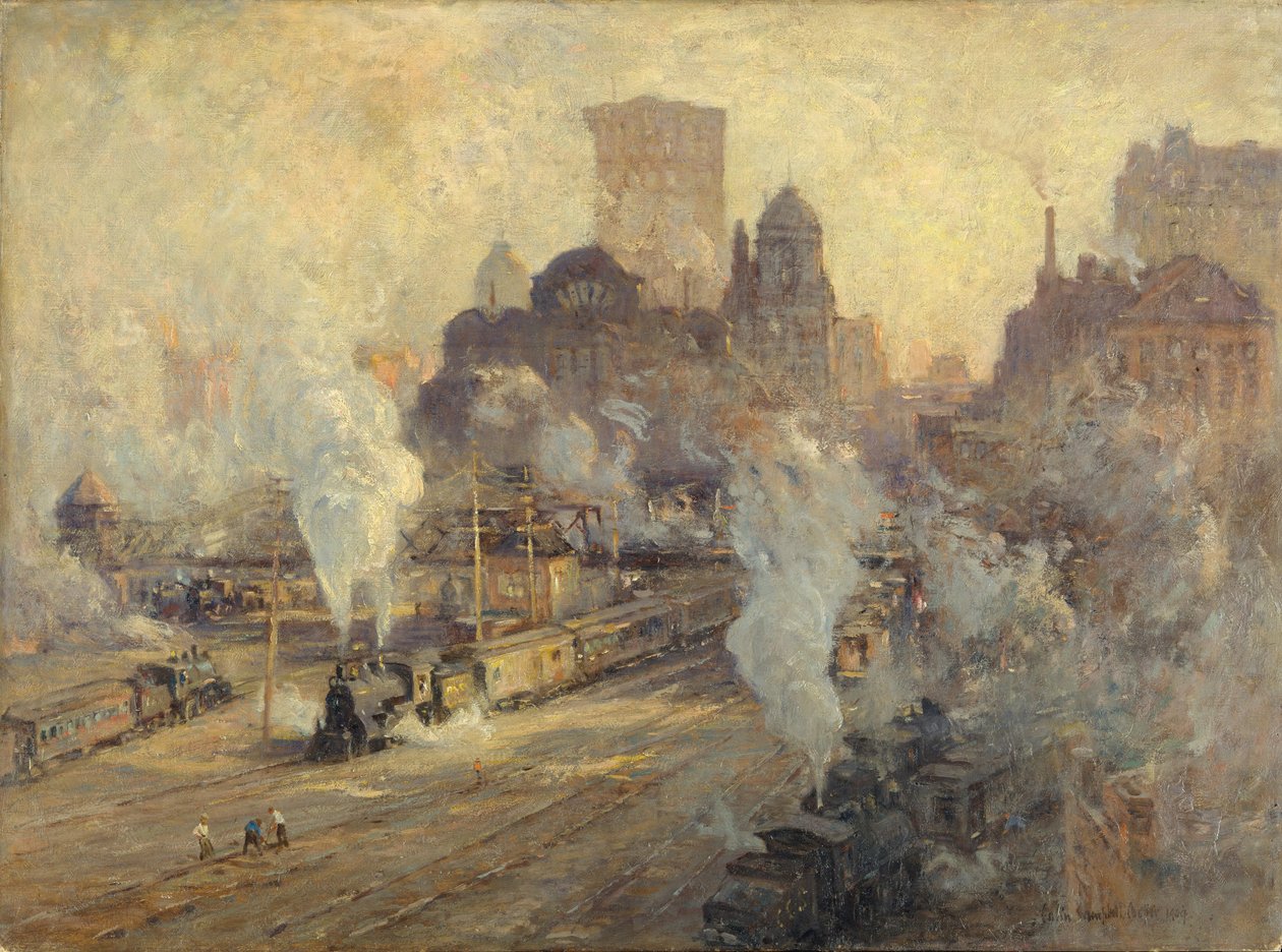 Grand Central Station, 1909 door Colin Campbell Cooper