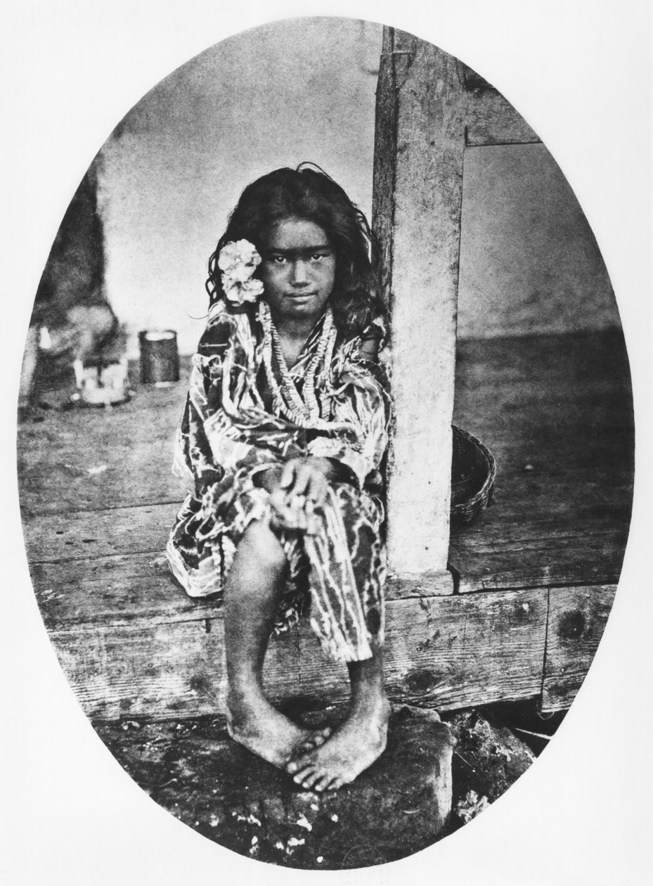 Jonge Tahitiaanse prinses, illustratie uit 