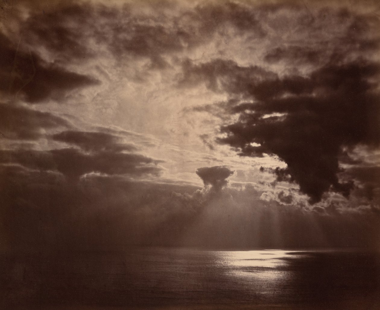 Zonsondergang op Zee, 1860s. door Colonel Stuart Wortley